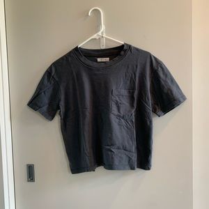 Grey crop tee